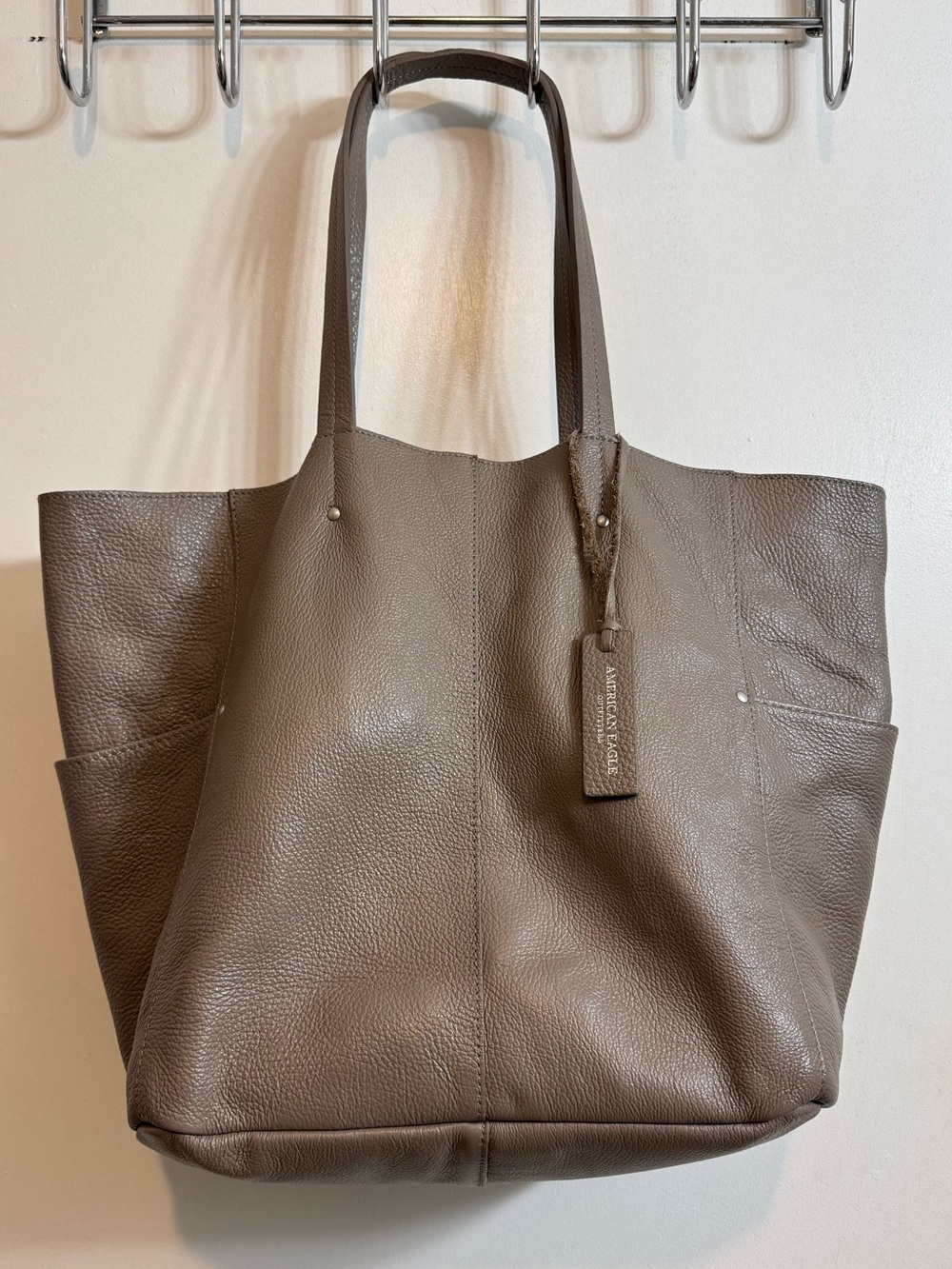 American Eagle Leather Tote Bag